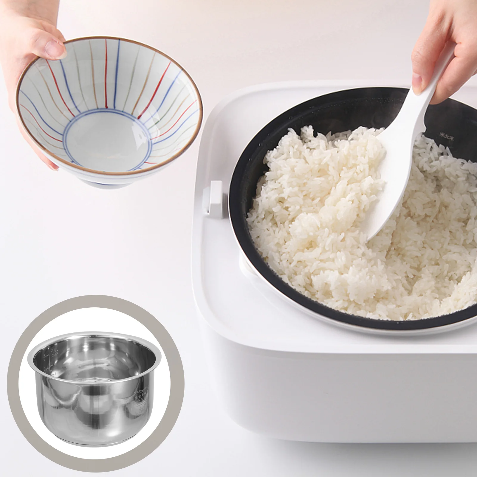 Rice Cooker Liner Containers Stainless Steel Inner Cooking Pot Replacement Supply Household
Rice Cooker Liner Containers Stainless Steel Inner Cooking Pot Replacement Supply Household
