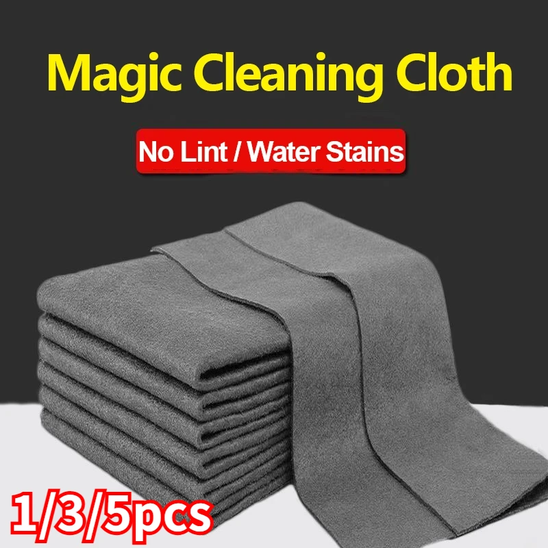 

Magic Glass Cleaning Cloth No Watermark No Trace Microfiber Rag Clean Towels Scouring Pad Windows Cars Kitchen Cleaning Tools