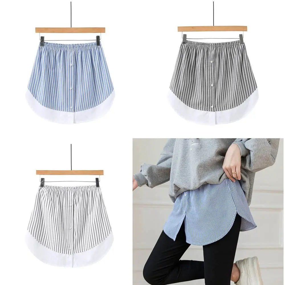 

Flexible Shirt Hem A-line Skirts Half-Length Women Slips Mini Skirt False Layers Layering Fake Top