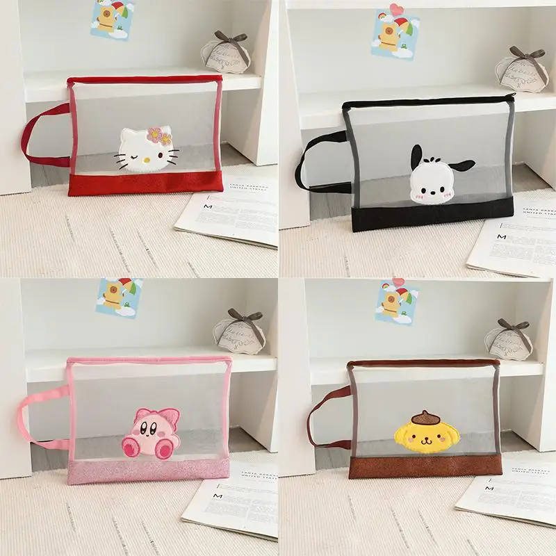 Kawaii Sanrios Cartoon Document Bag Hello Kittys Kuromi Girl Heart Transparent High Capacity Stationery Supplies Storage Bag 
Kawaii Sanrios Cartoon Document Bag Hello Kittys Kuromi Girl Heart Transparent High Capacity Stationery Supplies Storage Bag