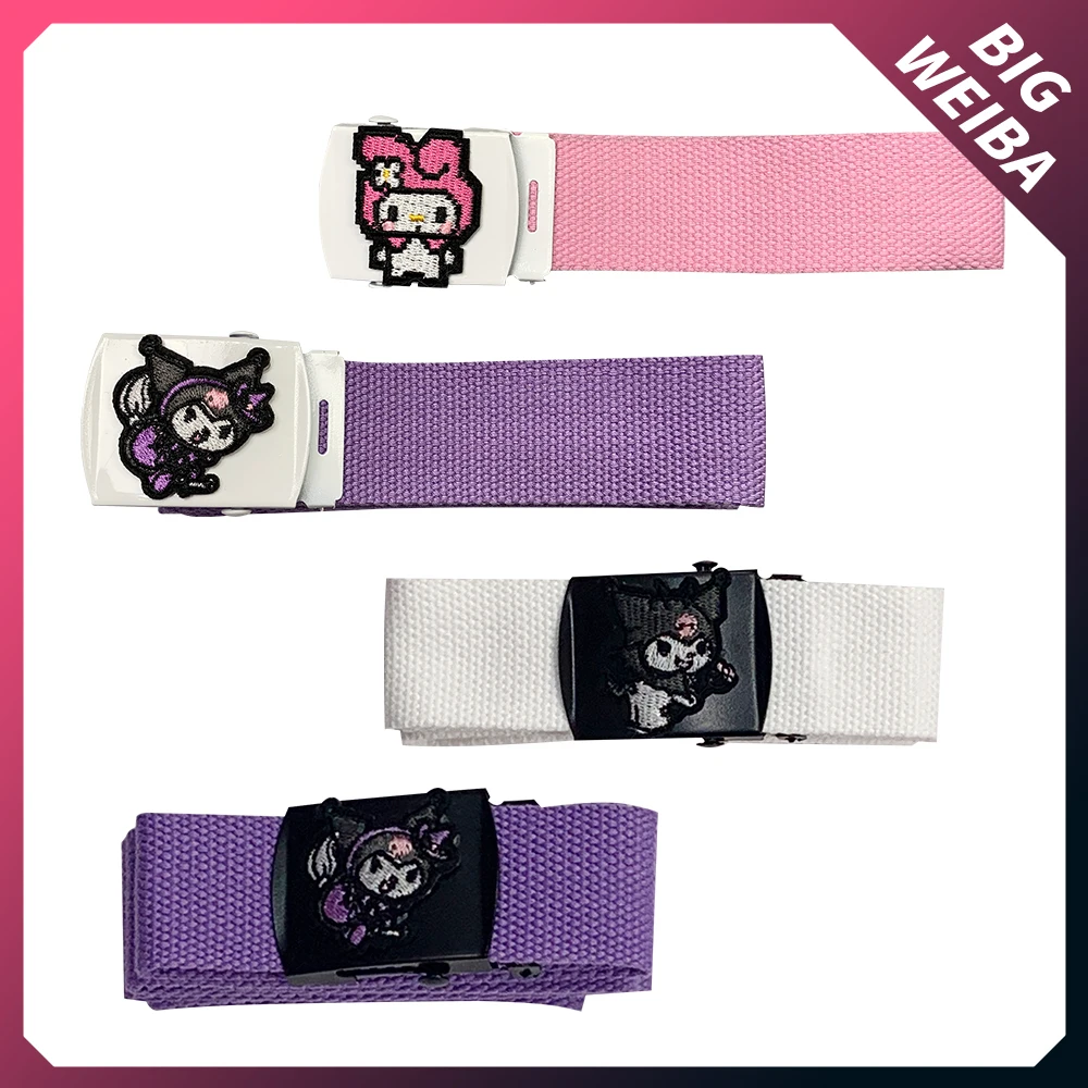 Cartoon Sanrios Kuromi Mymelody Canvas Belt for Jeans Adjustable Waist Kawaii Cute Belt Purple White Pink Embroidery Belt Gift
Cartoon Sanrios Kuromi Mymelody Canvas Belt for Jeans Adjustable Waist Kawaii Cute Belt Purple White Pink Embroidery Belt Gift