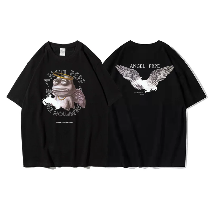 ExtFine Cartoon Frog Angel Graphic Oversize Men's T-shirt Harajuku Letter Printed Men Tees Summer Short Sleeve Cotton Tops
ExtFine Cartoon Frog Angel Graphic Oversize Men's T-shirt Harajuku Letter Printed Men Tees Summer Short Sleeve Cotton Tops