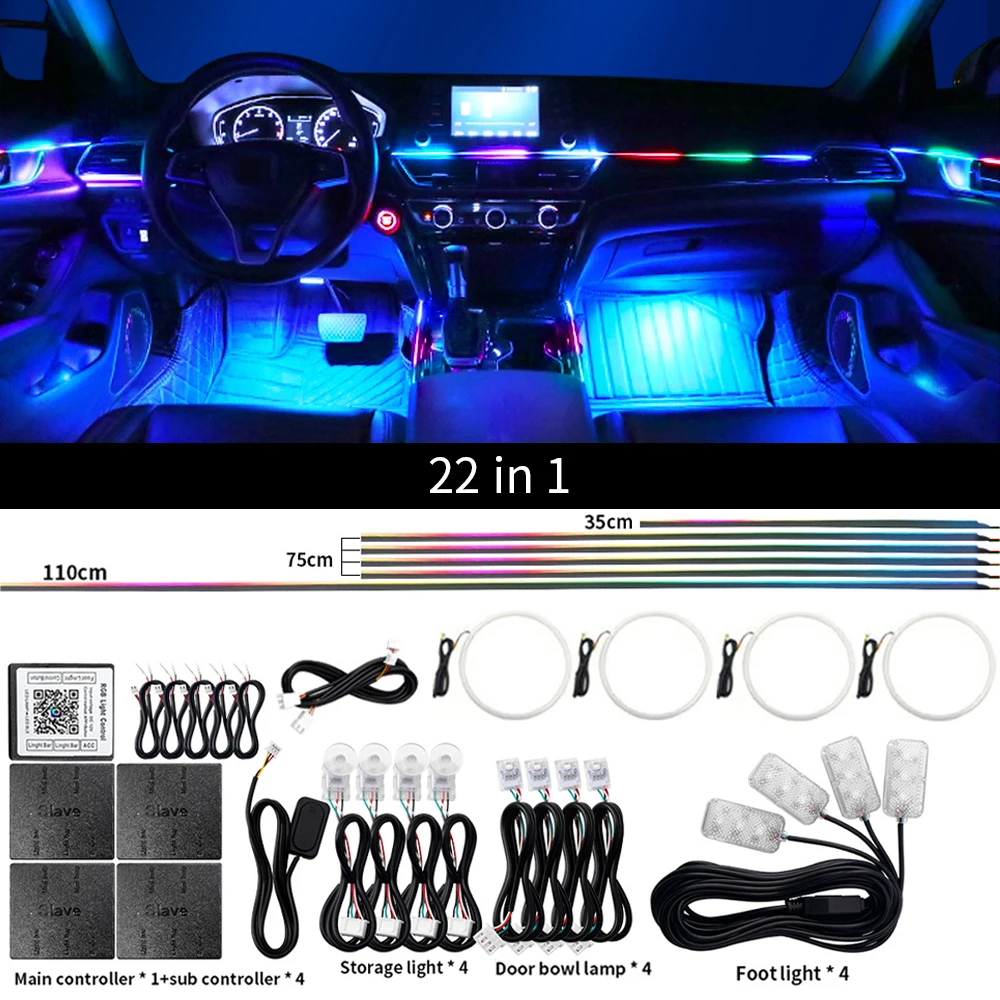 Светодиодная Подсветка Symphony Dual Zone Для Автомобиля, Полноцветная, С Эффектом Бегущей Строки, Акриловая
Светодиодная Подсветка Symphony Dual Zone Для Автомобиля, Полноцветная, С Эффектом Бегущей Строки, Акриловая