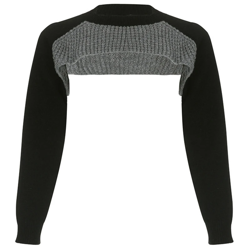 Women Vintage Cover Up Shrugs Ultra-Short Sweater Harajuku Colorblock Knitted Raglan Long Sleeve O-Neck Jumpers Crop Top
Women Vintage Cover Up Shrugs Ultra-Short Sweater Harajuku Colorblock Knitted Raglan Long Sleeve O-Neck Jumpers Crop Top