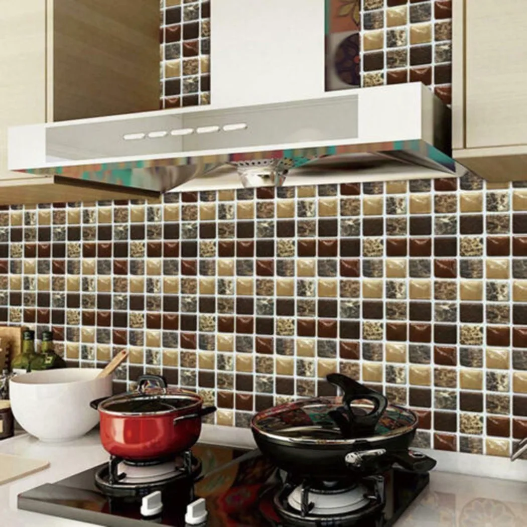 20Pcs 10x10cm 3D Mosaic Crystal Tile Stickers Kitchen Bathroom Wall Decor PVC Adhesive Waterproof Oil-Proof Home Wallpaper
20Pcs 10x10cm 3D Mosaic Crystal Tile Stickers Kitchen Bathroom Wall Decor PVC Adhesive Waterproof Oil-Proof Home Wallpaper