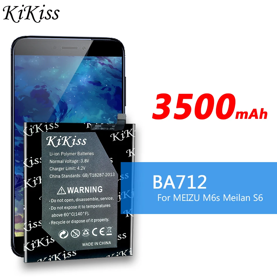 Battery BA712 for MEIZU M6s Meilan S6 Mblu S6 M712C M71M M71Q M712H Mobile Phone Rechargeable Li-polymer Batteries + free tools
Battery BA712 for MEIZU M6s Meilan S6 Mblu S6 M712C M71M M71Q M712H Mobile Phone Rechargeable Li-polymer Batteries + free tools