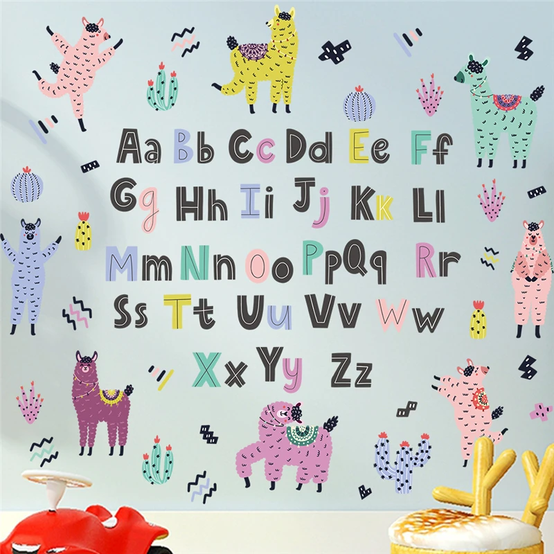 Забавные наклейки с альпакой для детской спальни, украшение для дома, Детские плакаты
Забавные наклейки с альпакой для детской спальни, украшение для дома, Детские плакаты
