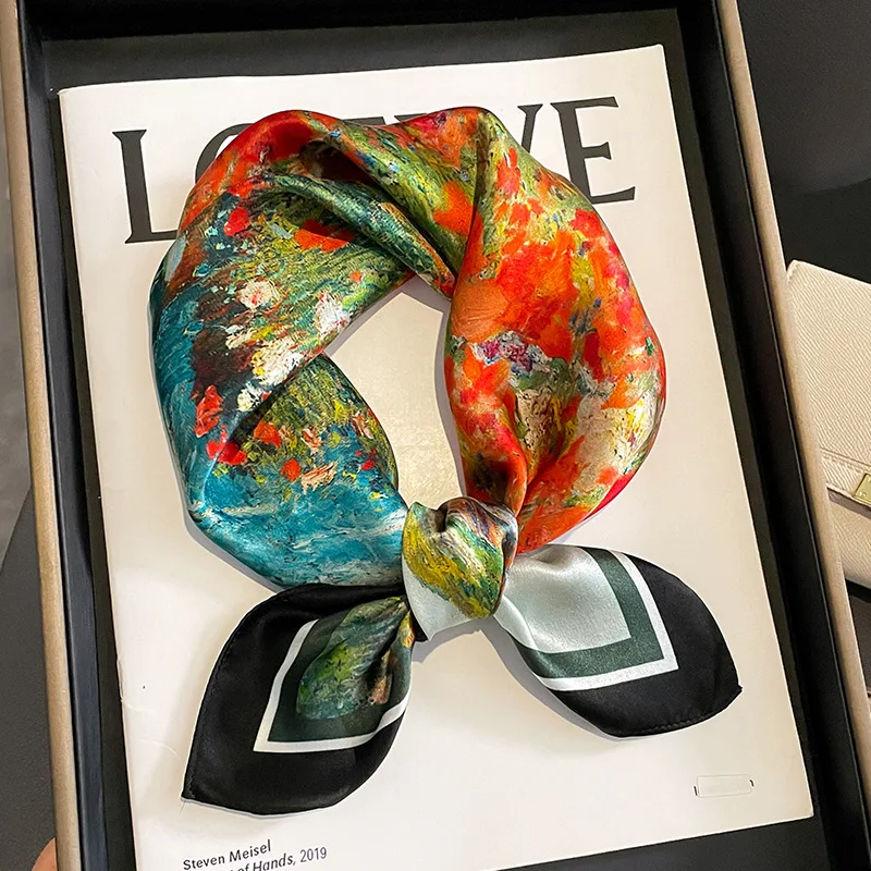 Картина маслом Van Gogh, 100% чистый женский шейный галстук, шаль для волос, бандана, головной платок 53*53 см
Картина маслом Van Gogh, 100% чистый женский шейный галстук, шаль для волос, бандана, головной платок 53*53 см