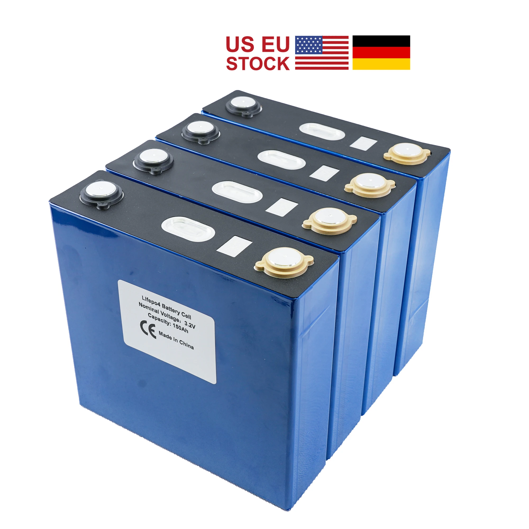 

4PCS Grade A 3.2V 120Ah Lithium Iron Phosphate Cell Lifepo4 Battery Cycle 4000 Times Solar 12V 176Ah 200AH EU US TAX FREE