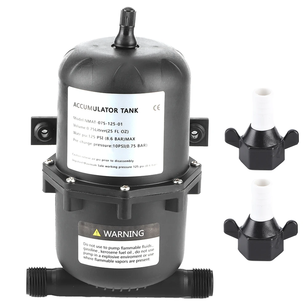 Accumulator Pressure Tank Water Pump Flow Control 0.75 L 125PSI Waterproof for Marine RV Boat Accumulator Accumulator
Accumulator Pressure Tank Water Pump Flow Control 0.75 L 125PSI Waterproof for Marine RV Boat Accumulator Accumulator