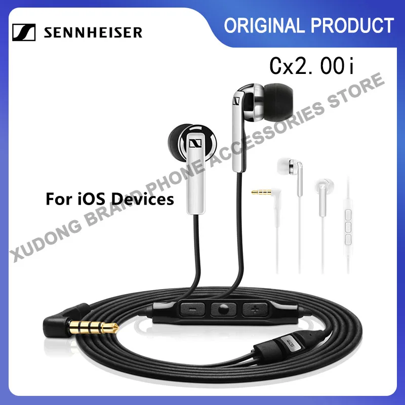 Original Sennheiser CX2.00i Wired Earphones 3.5mm Stereo Sport Headset Line Control Deep Bass Earphone with Mic for iPhone iOS
Original Sennheiser CX2.00i Wired Earphones 3.5mm Stereo Sport Headset Line Control Deep Bass Earphone with Mic for iPhone iOS