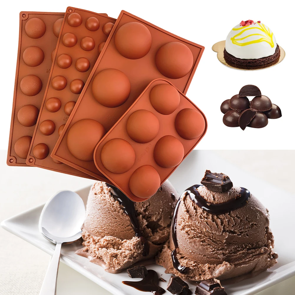 Universal Cake Mold Brown Half Ball Sphere Silicone Mold For Chocolate Dessert Mould DIY Decorating Cake Color Random Tools
Universal Cake Mold Brown Half Ball Sphere Silicone Mold For Chocolate Dessert Mould DIY Decorating Cake Color Random Tools