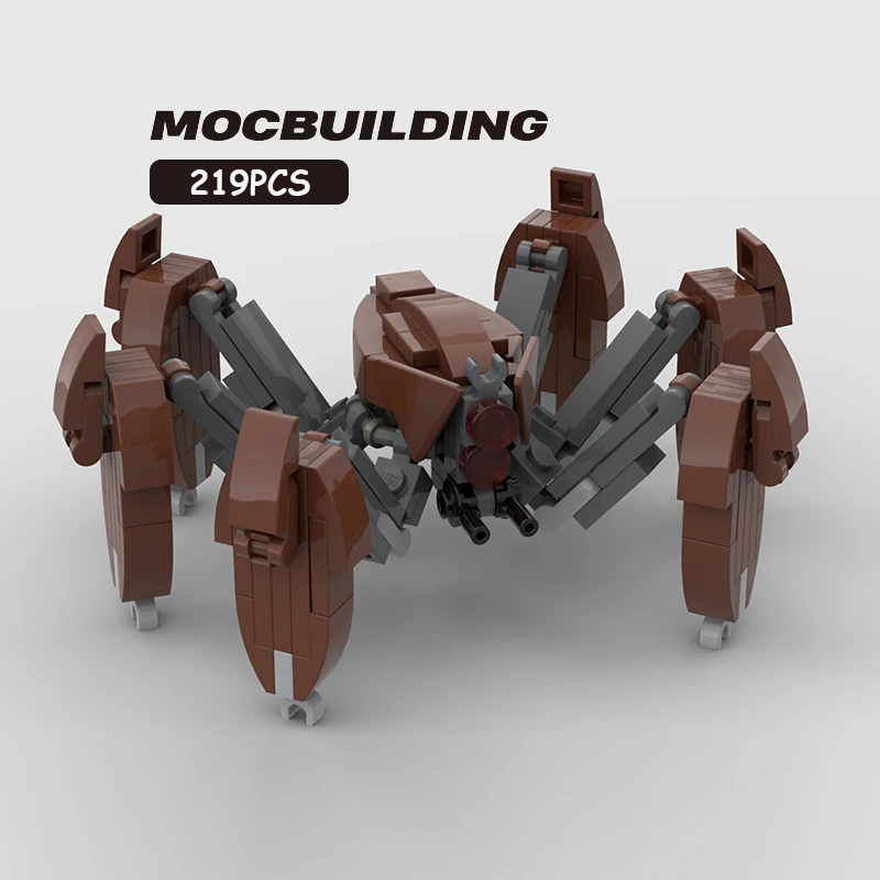 

MOC Building Blocks Crab Battle Droids Robot Model DIY Assembled Bricks Spaces Wars Movie Creative Children Toys Gifts 219PCS