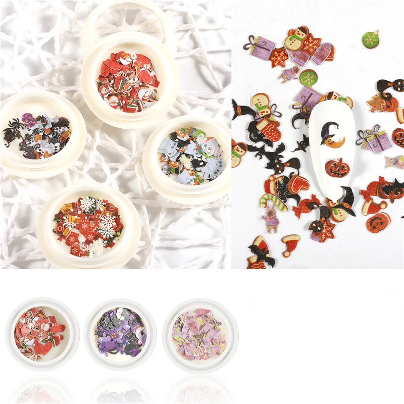 50 Pcs/Box Wood Pulp Chips Christmas Nail Art Decorations Fashion Halloween Nails Accessories for DIY Manicure Design
50 Pcs/Box Wood Pulp Chips Christmas Nail Art Decorations Fashion Halloween Nails Accessories for DIY Manicure Design