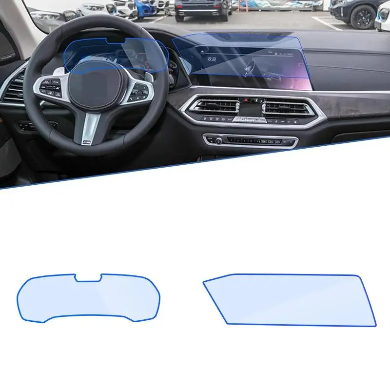 

For BMW X6 MK3 G06 2020~2022 Car Navigation Instrument Auto Rear Seat Display Film Touch Full Screen Protector Tempered Glass