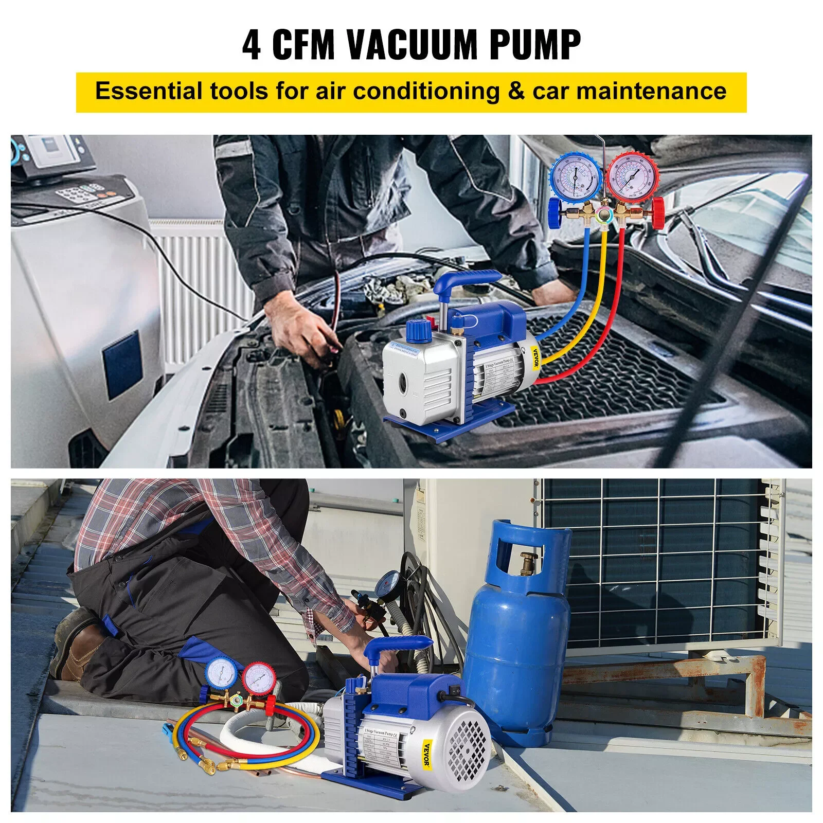 NEW2023 1/3HP 4CFM HVAC автоматический вакуум переменного тока с комплектом манометра и аксессуаров
NEW2023 1/3HP 4CFM HVAC автоматический вакуум переменного тока с комплектом манометра и аксессуаров