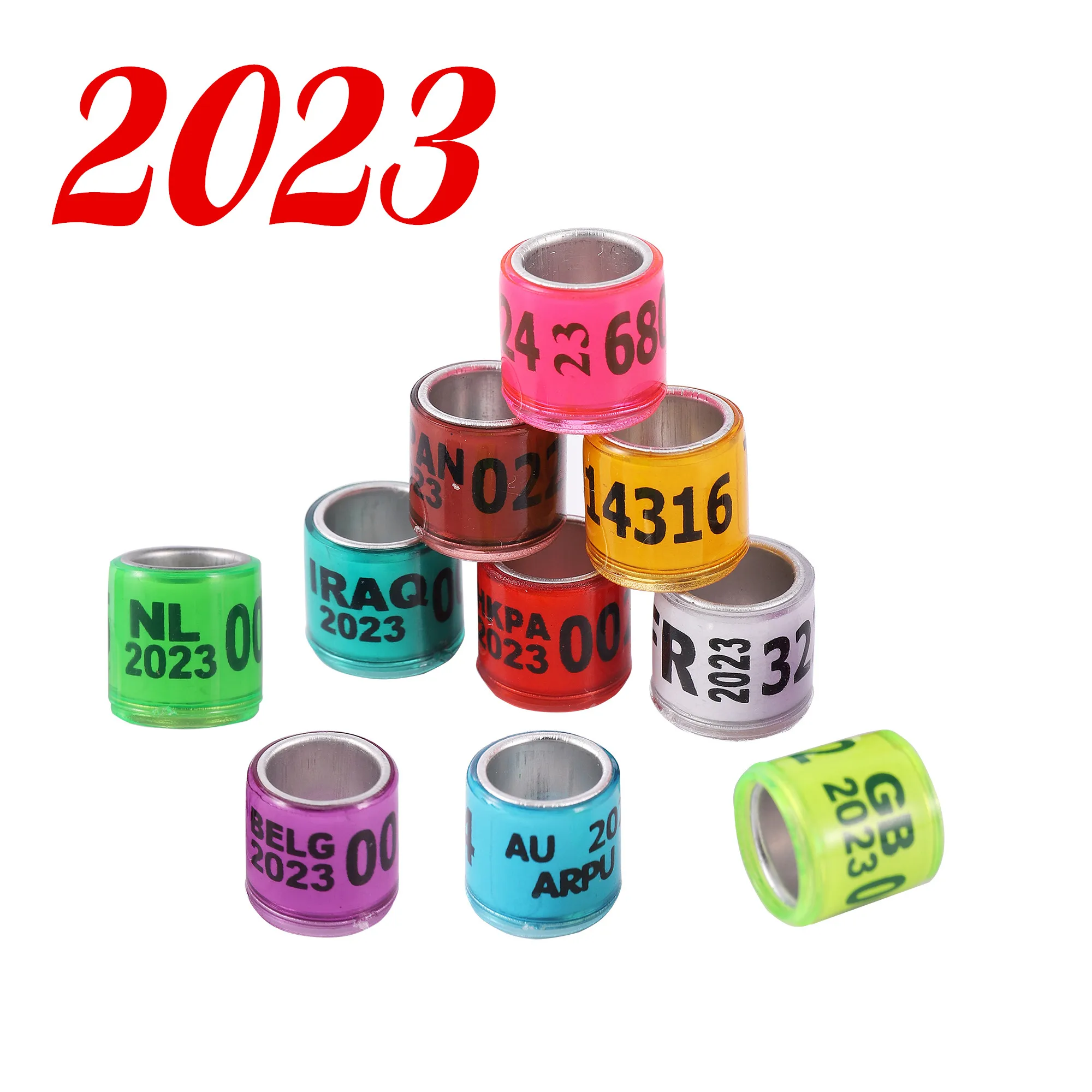 50Pcs 2023 Multicolor Pigeon Foot Ring with Word Foot Ring High Quality Durable Bird Ring Pet Bird Marking Ring Bird Supplies
50Pcs 2023 Multicolor Pigeon Foot Ring with Word Foot Ring High Quality Durable Bird Ring Pet Bird Marking Ring Bird Supplies
