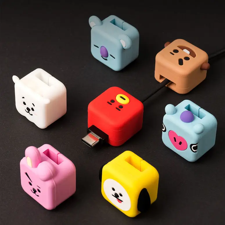Bt21 Data Cable Protection Head Cover Anime Figure Tata Rj Chimmy Shooky Silicone Sleeve Anti-Break Type C Cable Accessory Case
Bt21 Data Cable Protection Head Cover Anime Figure Tata Rj Chimmy Shooky Silicone Sleeve Anti-Break Type C Cable Accessory Case
