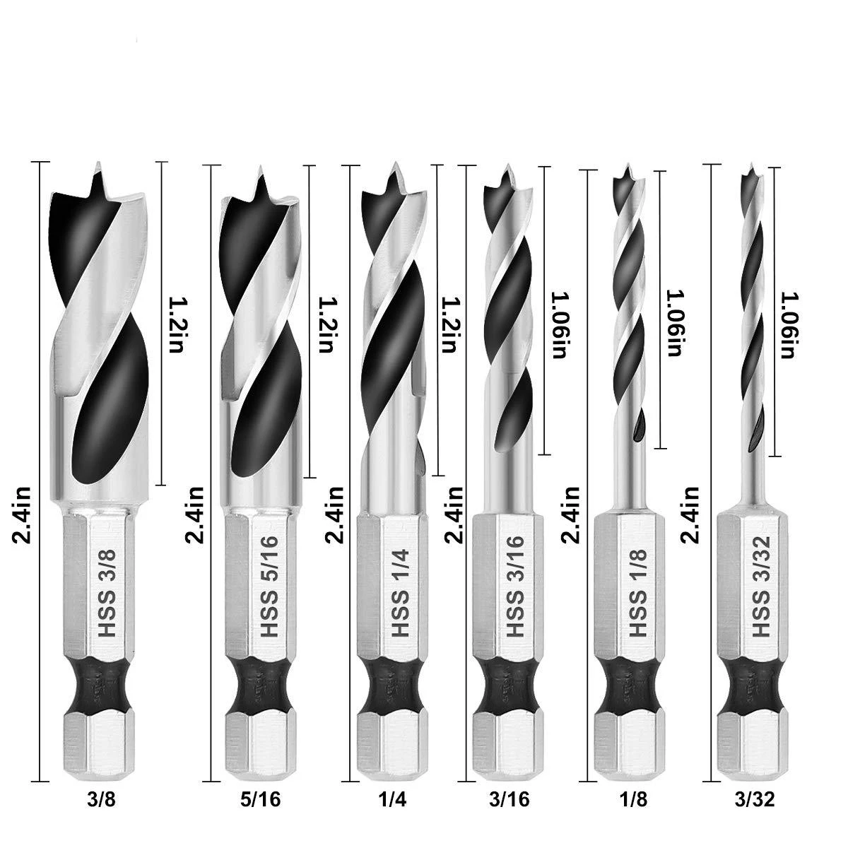 5/6 шт. 1/4 дюйма с шестигранным хвостовиком, трехточечное деревообрабатывающее сверло с шестигранной ручкой, быстросменное 3-точечное сверло 3/32 дюйма 1/8 дюйма 3/16 дюйма
5/6 шт. 1/4 дюйма с шестигранным хвостовиком, трехточечное деревообрабатывающее сверло с шестигранной ручкой, быстросменное 3-точечное сверло 3/32 дюйма 1/8 дюйма 3/16 дюйма