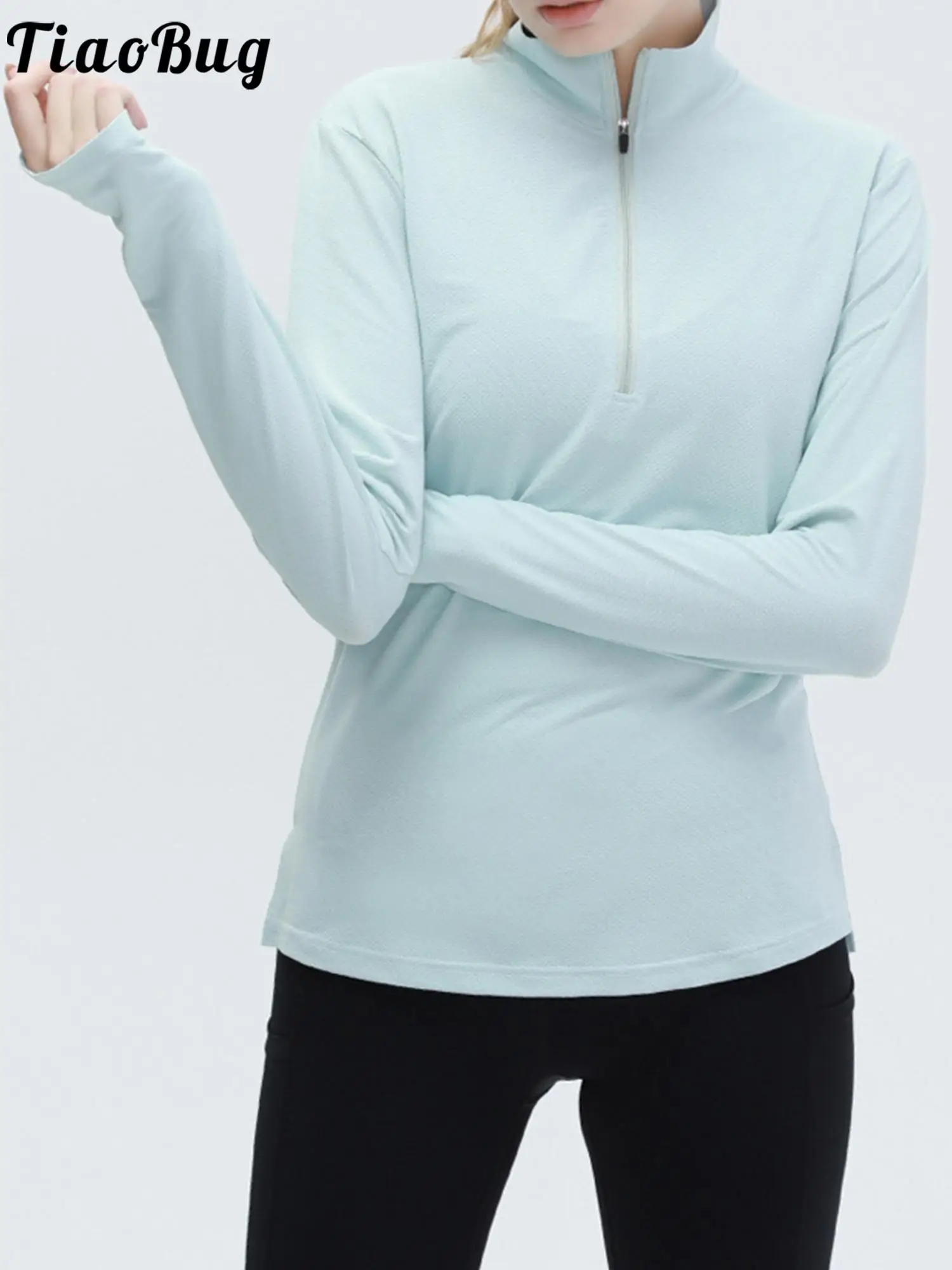 Womens T-shirt Tops Long Sleeve Sportwear Quick Dry Zip with Thumb Hole for Running Gym Sports Workout
Womens T-shirt Tops Long Sleeve Sportwear Quick Dry Zip with Thumb Hole for Running Gym Sports Workout