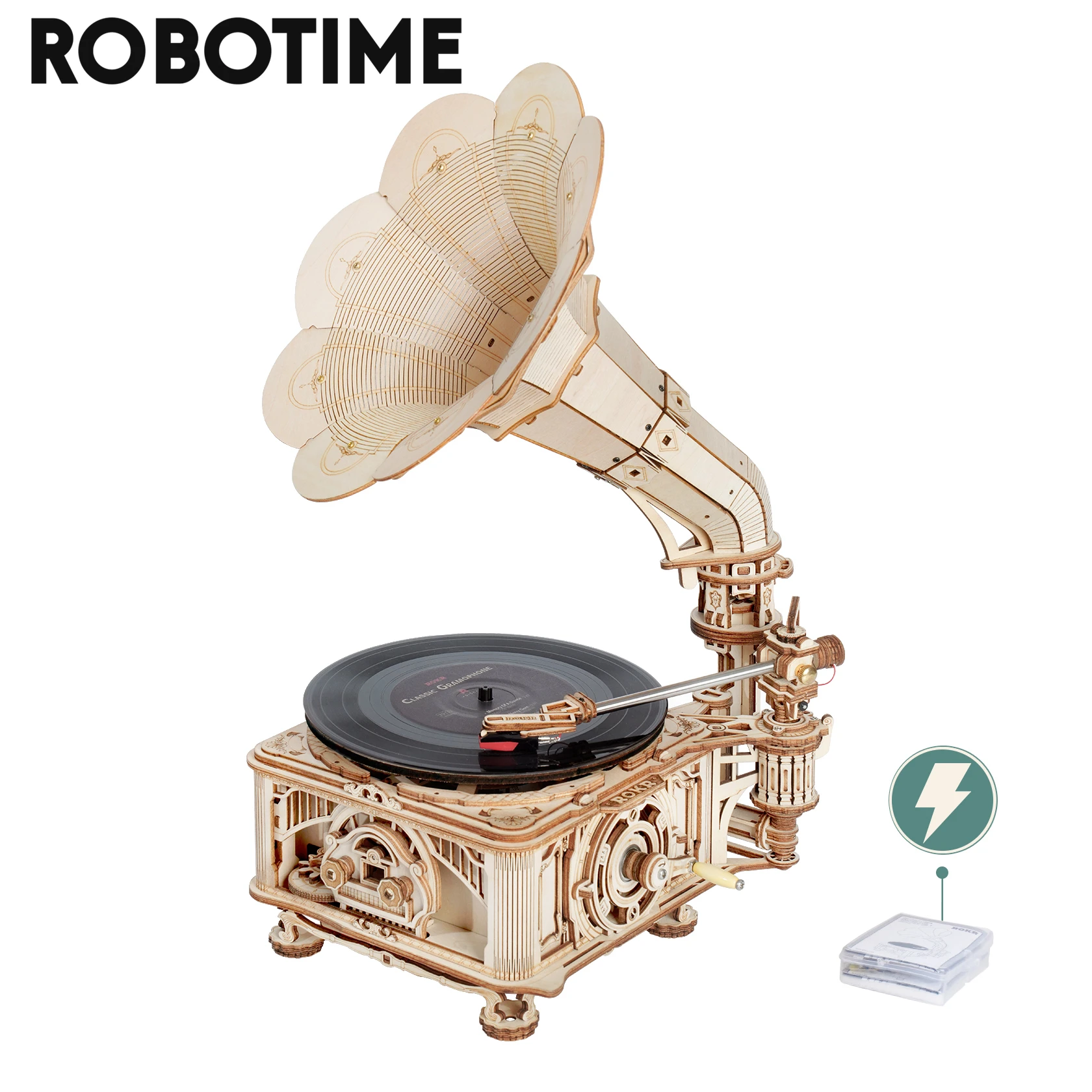 Robotime Rokr 1:1 424pcs DIY Hand Crank Classic Gramophone Wooden Model Building Kits Assembly Toy Gift for Children Adult LKB01
Robotime Rokr 1:1 424pcs DIY Hand Crank Classic Gramophone Wooden Model Building Kits Assembly Toy Gift for Children Adult LKB01