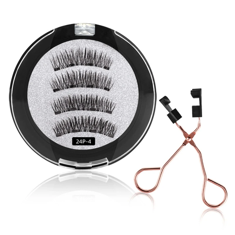 

Magnetic Eyelashes Without Eyeliner,Dual Magnets,3D Natural Look Fake Lashes Kit,Reusable Eye Lash,No Liner Glue Needed