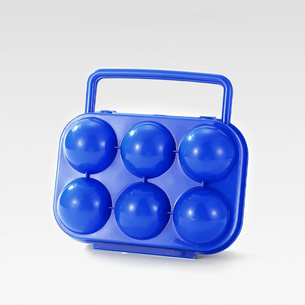 

Storage Box Egg Tray Portable Outdoor Camping Picnic Plastic 15.5x14.6x7cm 6 Eggs Carrier Holder Container Box