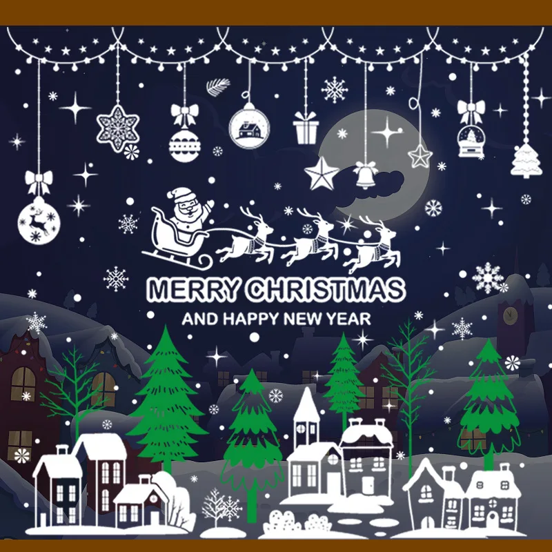 Merry Christmas 2023 Happy New Year Birthday Party Girl Gift Snowman Elk Static Sticker Shopping Mall Glass Window Arrangement
Merry Christmas 2023 Happy New Year Birthday Party Girl Gift Snowman Elk Static Sticker Shopping Mall Glass Window Arrangement