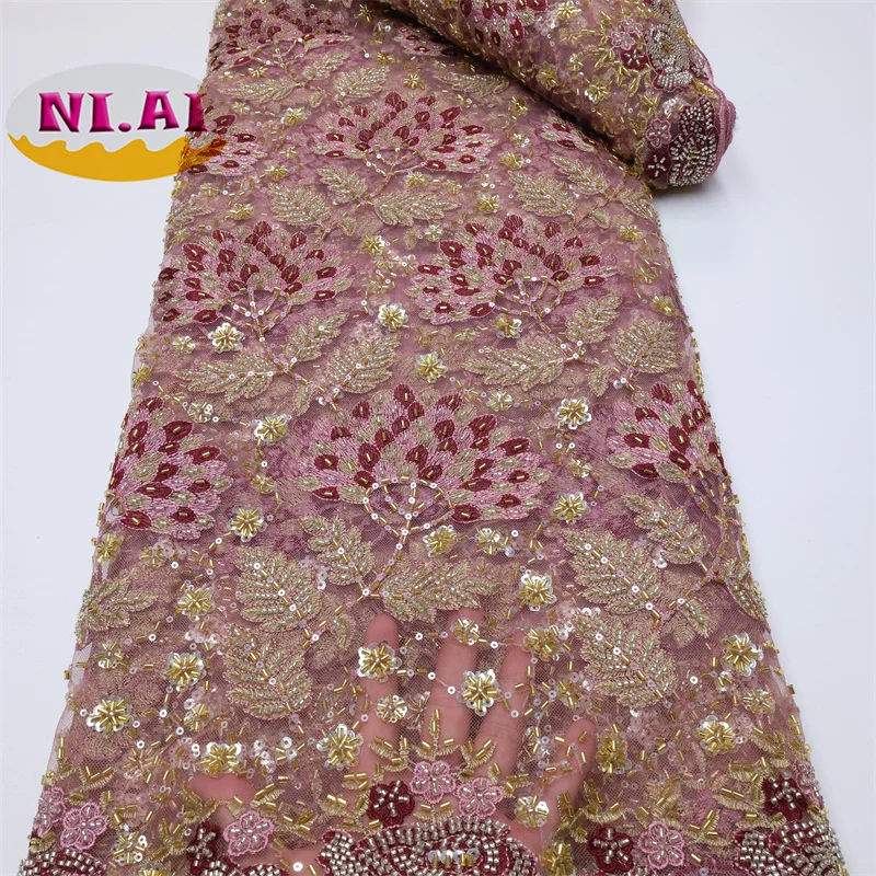 Colorful Popular Mesh Lace Fabric Hot Sale for African Woman Party Dress Tulle with Flowers Beads Lace Fabric Wholesale price
Colorful Popular Mesh Lace Fabric Hot Sale for African Woman Party Dress Tulle with Flowers Beads Lace Fabric Wholesale price
