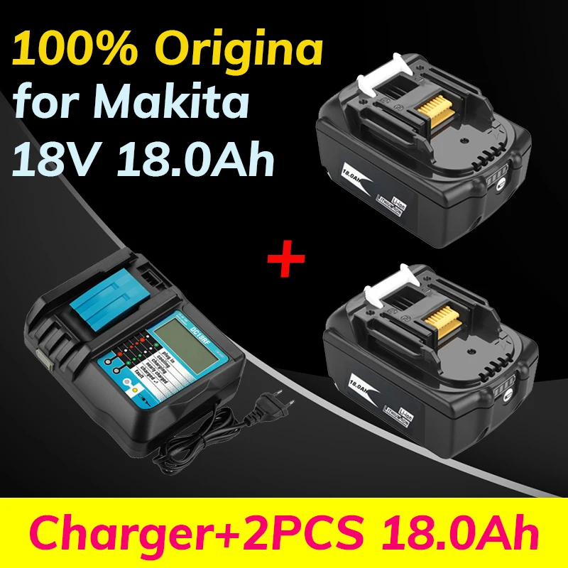 100% BL1860 Rechargeable Battery 18V 18000mAh Lithium ion for Makita 18v Battery BL1840 BL1850 BL1830 BL1860B LXT 400+Charger
100% BL1860 Rechargeable Battery 18V 18000mAh Lithium ion for Makita 18v Battery BL1840 BL1850 BL1830 BL1860B LXT 400+Charger