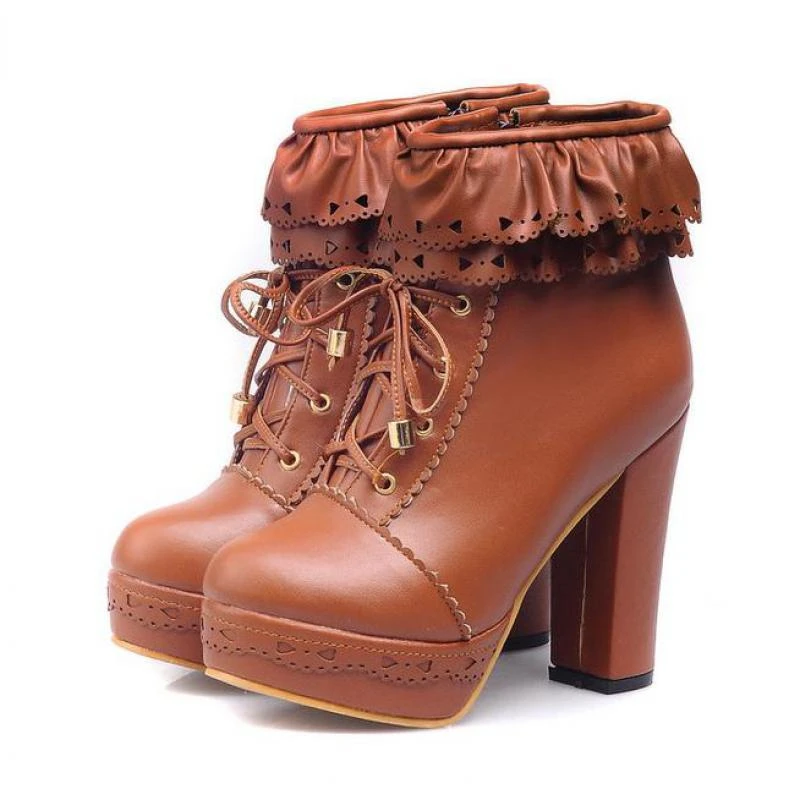 Женские ботильоны на высоком каблуке для косплея
Женские ботильоны на высоком каблуке для косплея