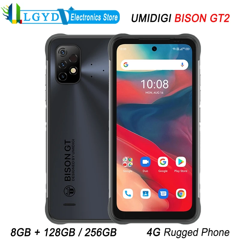 

UMIDIGI BISON GT2 4G Global Rugged Phone 8GB RAM 128GB 256GB ROM 6.5'' Android 12 MTK Helio G95 Octa Core 2.05GHz NFC 6150mAh