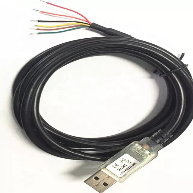 FTDI dual chip USB cable USB-RS232-WE-1800-BT FTDI Chip 1.8m USB to Wire Ended Black Interface Converter Cable
FTDI dual chip USB cable USB-RS232-WE-1800-BT FTDI Chip 1.8m USB to Wire Ended Black Interface Converter Cable