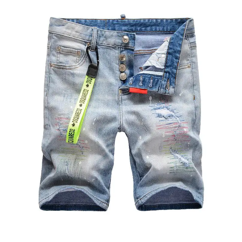 Men Summer Light Blue Denim Shorts Luxury Brand Dsq2 Short Jeans High Quality Male Stretch Fit Casual Jeans Streetwear Shorts 42
Men Summer Light Blue Denim Shorts Luxury Brand Dsq2 Short Jeans High Quality Male Stretch Fit Casual Jeans Streetwear Shorts 42