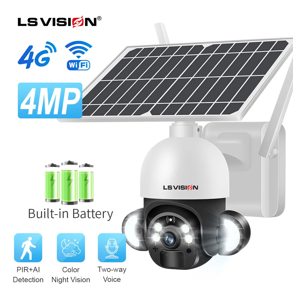 LS VISION 4MP 4G Solar Security Camera 2K WiFi Wireless Human Detection CCTV Video Surveillance Cam Outdoor Long Standby Battery
LS VISION 4MP 4G Solar Security Camera 2K WiFi Wireless Human Detection CCTV Video Surveillance Cam Outdoor Long Standby Battery