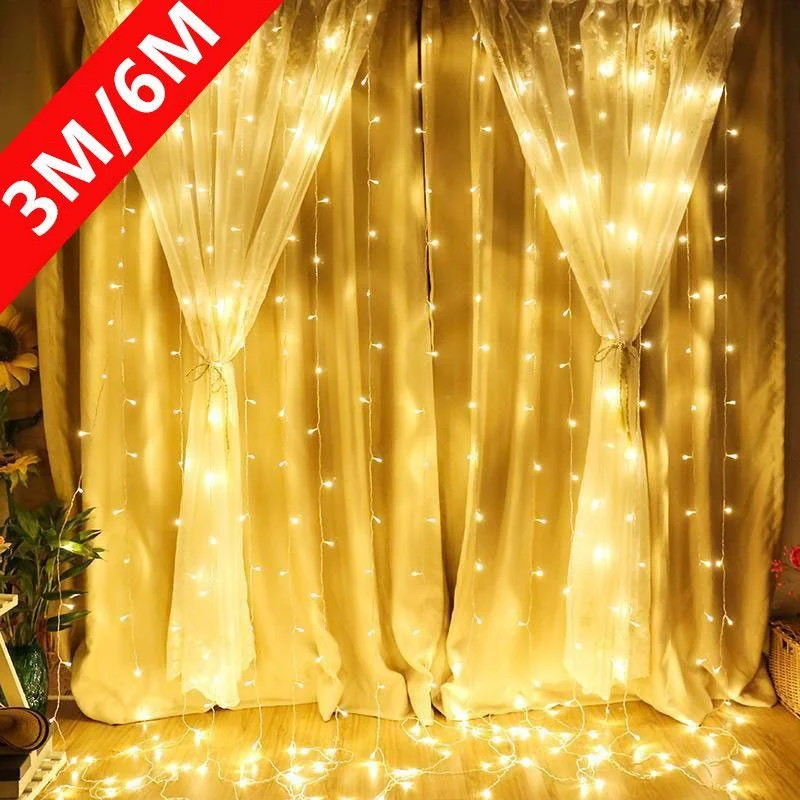 3M/4M/6M LED Curtain Garland Fairy Lights Festoon with Remote New Year Garland Christmas Decoration Party Wedding Decoration
3M/4M/6M LED Curtain Garland Fairy Lights Festoon with Remote New Year Garland Christmas Decoration Party Wedding Decoration