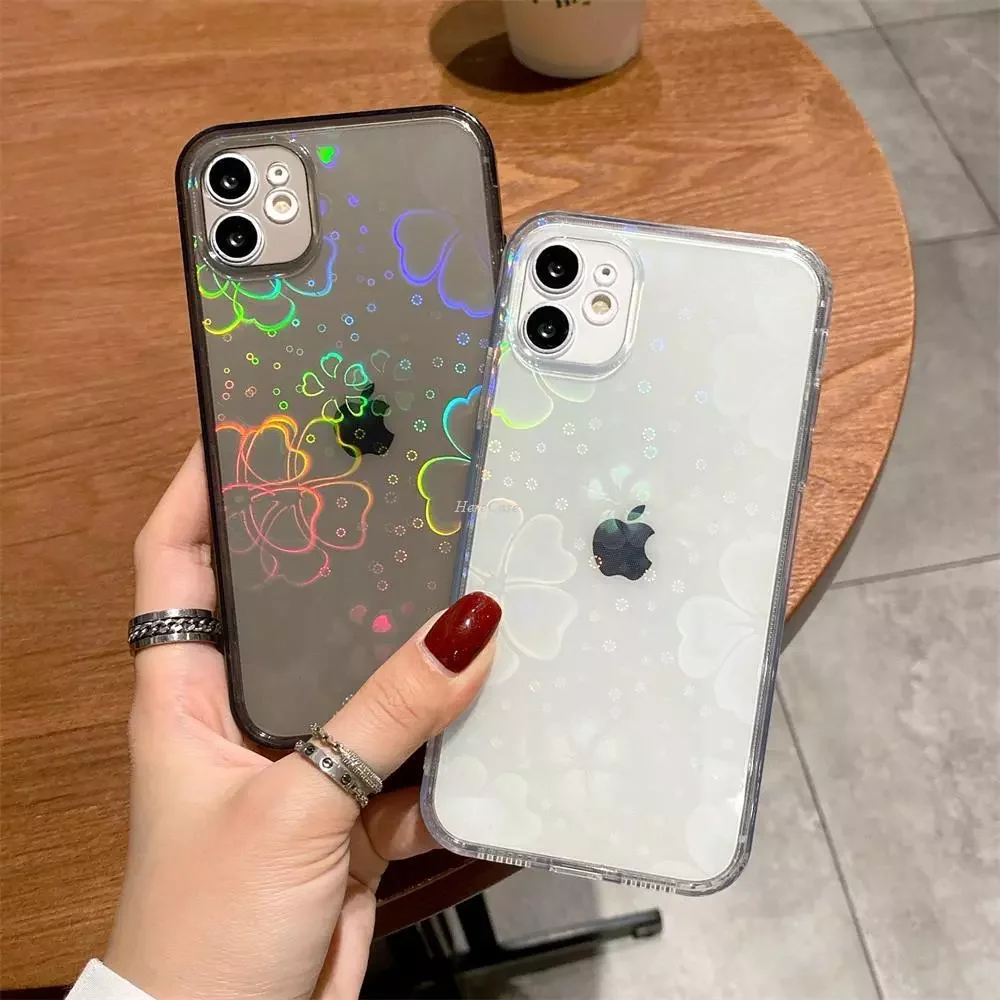 Gradient Laser Love Heart Leaf Pattern Case For iPhone 13 11 12 Pro Max X XS XR 7 8 Plus SE 2020 Clear Cover With Hearts
Gradient Laser Love Heart Leaf Pattern Case For iPhone 13 11 12 Pro Max X XS XR 7 8 Plus SE 2020 Clear Cover With Hearts