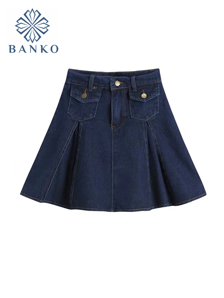 Harajuku Y2K Denim Mini Pleated Skirt Ladies Summer Preppy Style High Waist Blue Jeans Short Skirts Women Ruffles Fashion Korean
Harajuku Y2K Denim Mini Pleated Skirt Ladies Summer Preppy Style High Waist Blue Jeans Short Skirts Women Ruffles Fashion Korean