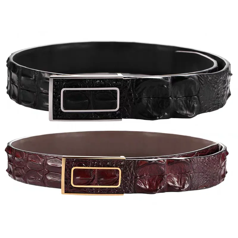 Mens Genuine Leather Crocodile Belt Top Quality Men Business Authentic Crocodile Back Skin Press Buckle Straps Waist Belt
Mens Genuine Leather Crocodile Belt Top Quality Men Business Authentic Crocodile Back Skin Press Buckle Straps Waist Belt