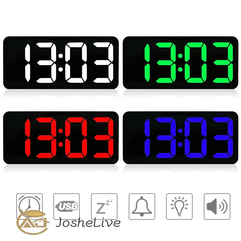 Large Convenient Modern Digital Functional Decorative Remote Control Wall-mounted Clock With Adapter Led Display Clock Versatile 
Large Convenient Modern Digital Functional Decorative Remote Control Wall-mounted Clock With Adapter Led Display Clock Versatile