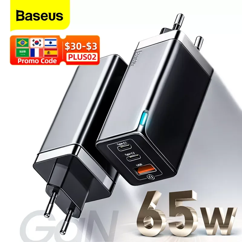 NEW2023 Baseus GaN 65W USB C Charger Quick Charge 4.0 3.0 QC4.0 QC PD3.0 PD USB-C Type C Fast USB Charger For iPhone 12 Pro Max
NEW2023 Baseus GaN 65W USB C Charger Quick Charge 4.0 3.0 QC4.0 QC PD3.0 PD USB-C Type C Fast USB Charger For iPhone 12 Pro Max
