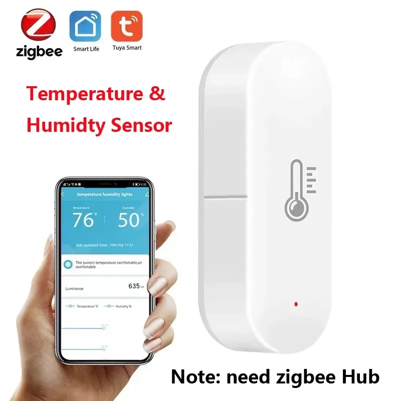 Умный датчик температуры и влажности Tuya ZigBee, работает от аккумулятора, работает с Alexa Google Home
Умный датчик температуры и влажности Tuya ZigBee, работает от аккумулятора, работает с Alexa Google Home