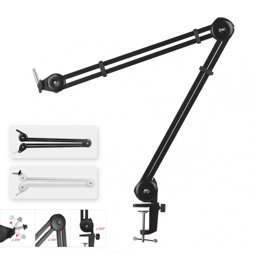 Microphone Boom Arm Stand Heavy Duty Cantilever Bracket Tripod Adjustable Suspension Scissor Spring Built-in Mic Stand
Microphone Boom Arm Stand Heavy Duty Cantilever Bracket Tripod Adjustable Suspension Scissor Spring Built-in Mic Stand
