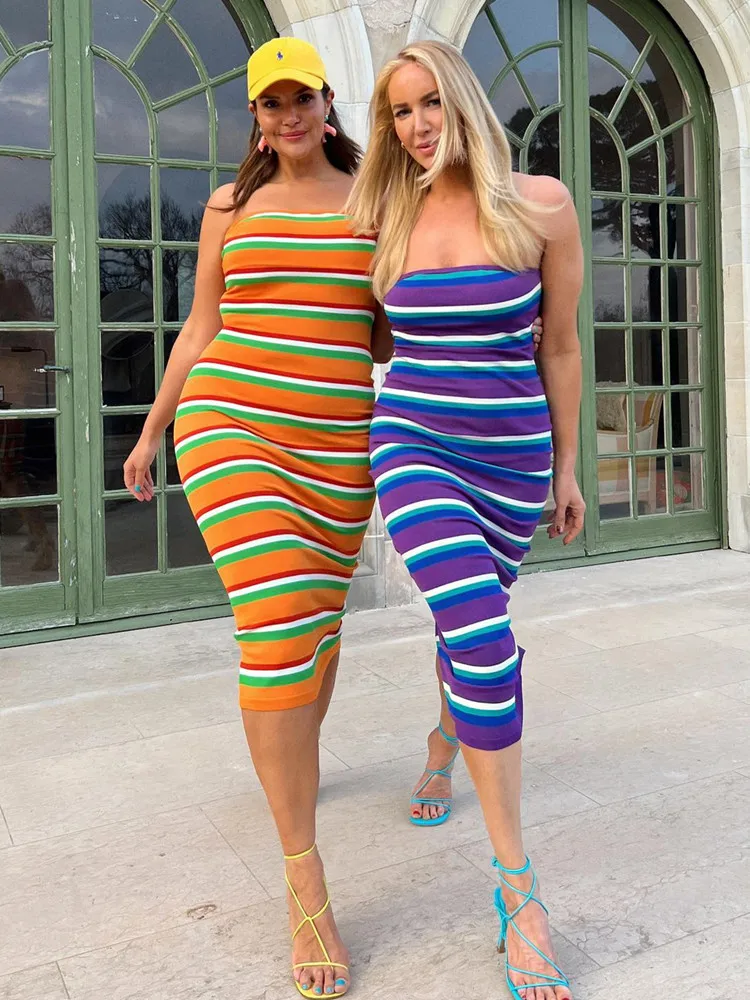 hirigin Women Striped Print Backless Bodycon Dress Sexy Off Shoulder Strapless Chest Wrap Long Dress Vintage Beach Streetwear
hirigin Women Striped Print Backless Bodycon Dress Sexy Off Shoulder Strapless Chest Wrap Long Dress Vintage Beach Streetwear