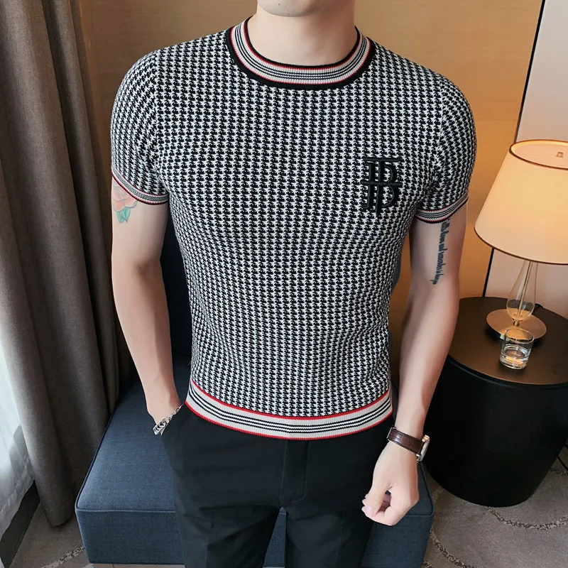 Men's V Neck T Shirt 2023 Summer Fashion Short Sleeve T Shirt Round Neck Embroidered Clashing Knit Slim Fit Mens Top Tees Shirt
Men's V Neck T Shirt 2023 Summer Fashion Short Sleeve T Shirt Round Neck Embroidered Clashing Knit Slim Fit Mens Top Tees Shirt