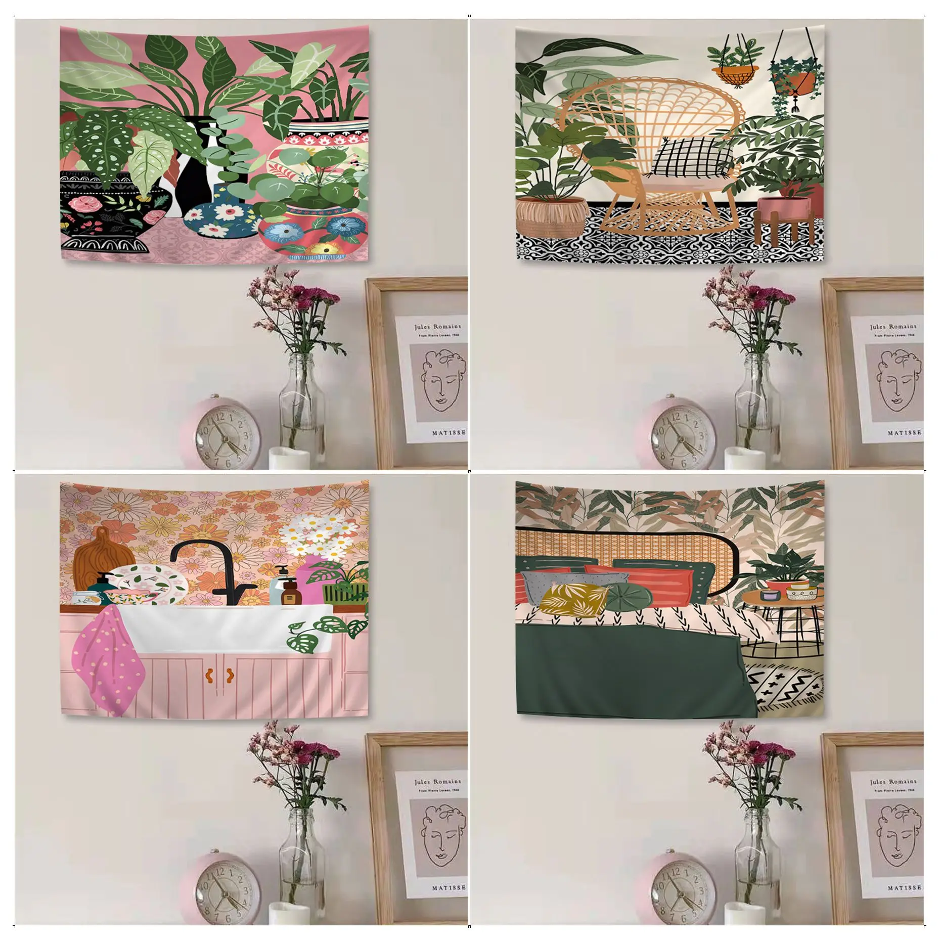 Botanical House Plants Art Print Hippie Wall Hanging Tapestries Wall Hanging Decoration Household Wall Hanging Home Decor
Botanical House Plants Art Print Hippie Wall Hanging Tapestries Wall Hanging Decoration Household Wall Hanging Home Decor