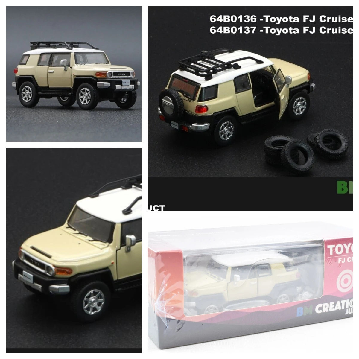 

BM Creations 2015 FJ Cruiser - Ivory-1:64 DieCast Model Car Collection Limited Edition Hobby Toys