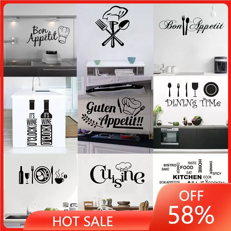 Kitchen Wall Stickers Vinyl Wall Decals for Kitchen English Quote Home Decor Art Decorative Stickers PVC Dining Room For Bar PVC 
Kitchen Wall Stickers Vinyl Wall Decals for Kitchen English Quote Home Decor Art Decorative Stickers PVC Dining Room For Bar PVC