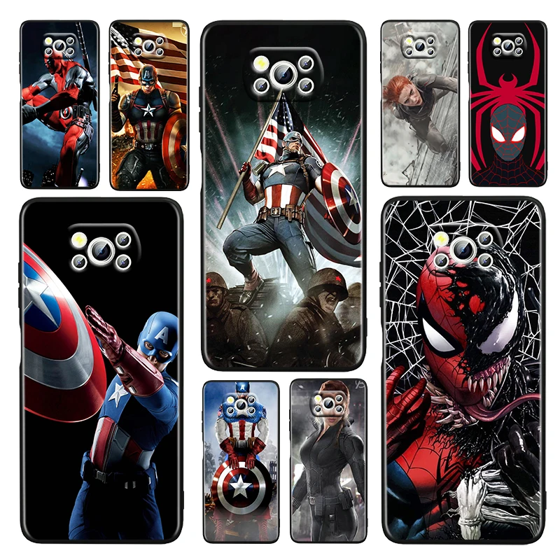 Avengers red spiderman For Xiaomi Poco M4 X3 F3 GT NFC M3 C3 M2 F2 F1 X2 Pro Mi Mix3 Soft Silicone Black Phone Case Coque Cover
Avengers red spiderman For Xiaomi Poco M4 X3 F3 GT NFC M3 C3 M2 F2 F1 X2 Pro Mi Mix3 Soft Silicone Black Phone Case Coque Cover