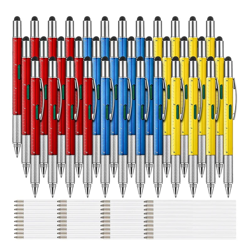 36 Pcs 3 Colors 6-In-1 Multitool Ballpoint Pens Gift Tool Pen Personalized Pen Tool Gadget Pen Gift For Men
36 Pcs 3 Colors 6-In-1 Multitool Ballpoint Pens Gift Tool Pen Personalized Pen Tool Gadget Pen Gift For Men